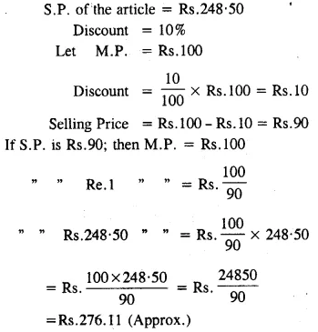 Selina Concise Mathematics Class 8 ICSE Solutions Chapter 8 Profit, Loss and Discount Ex 8D 46