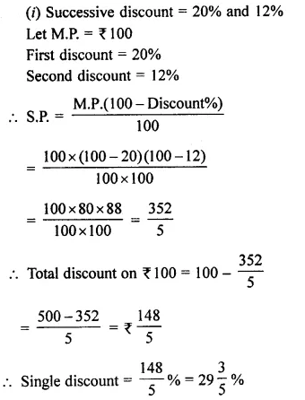 Selina Concise Mathematics Class 8 ICSE Solutions Chapter 8 Profit, Loss and Discount Ex 8D 58