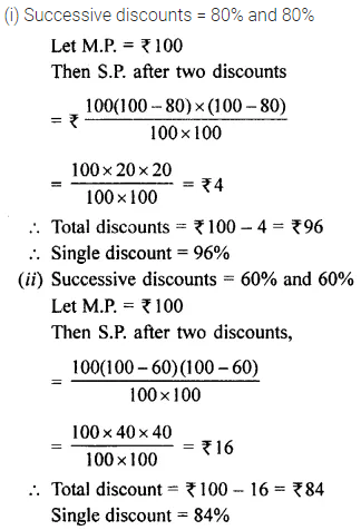 Selina Concise Mathematics Class 8 ICSE Solutions Chapter 8 Profit, Loss and Discount Ex 8D 61