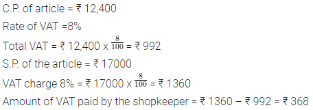Selina Concise Mathematics Class 8 ICSE Solutions Chapter 8 Profit, Loss and Discount Ex 8F 78