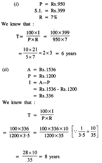 Selina Concise Mathematics Class 8 ICSE Solutions Chapter 9 Simple and Compound Interest Ex 9A 8