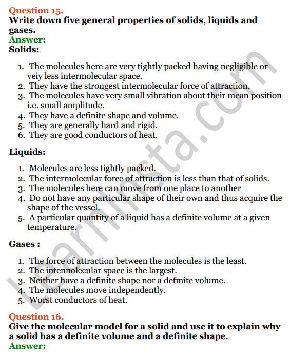 Selina Concise Physics Class 6 ICSE Solutions Chapter 1 Matter 8
