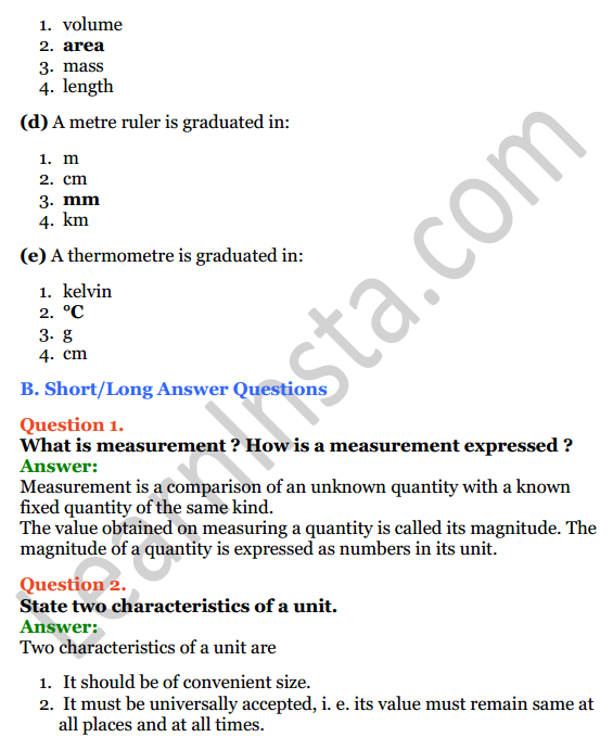 Selina Concise Physics Class 6 ICSE Solutions Chapter 2 Physical Quantities and Measurement 3