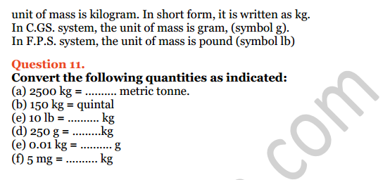 Selina Concise Physics Class 6 ICSE Solutions Chapter 2 Physical Quantities and Measurement 9