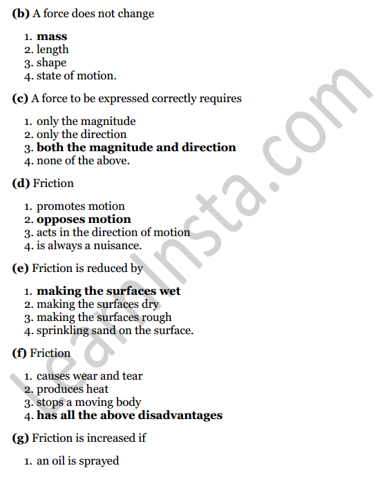 Selina Concise Physics Class 6 ICSE Solutions Chapter 3 Force 3