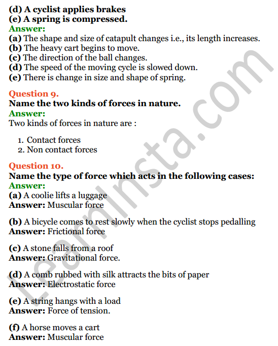 Selina Concise Physics Class 6 ICSE Solutions Chapter 3 Force 6