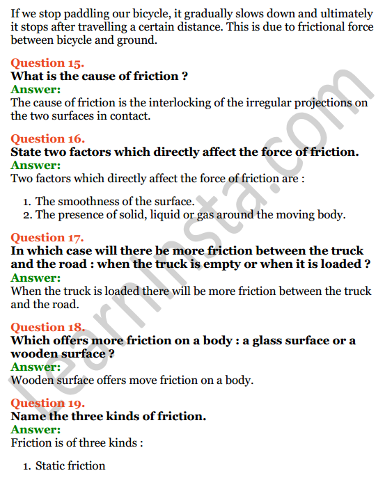 Selina Concise Physics Class 6 ICSE Solutions Chapter 3 Force 8