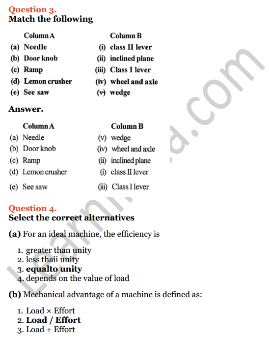 Selina Concise Physics Class 6 ICSE Solutions Chapter 4 Simple Machines 2