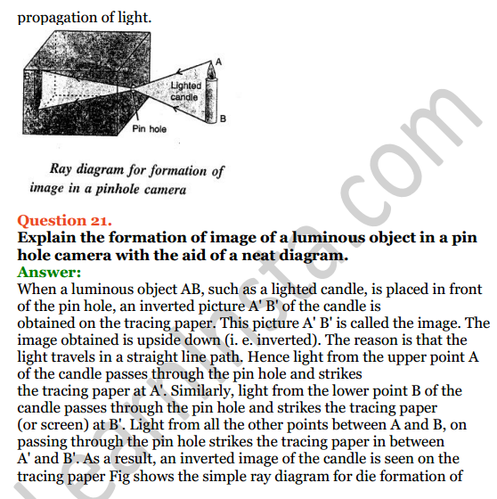 Selina Concise Physics Class 6 ICSE Solutions Chapter 5 Light 10