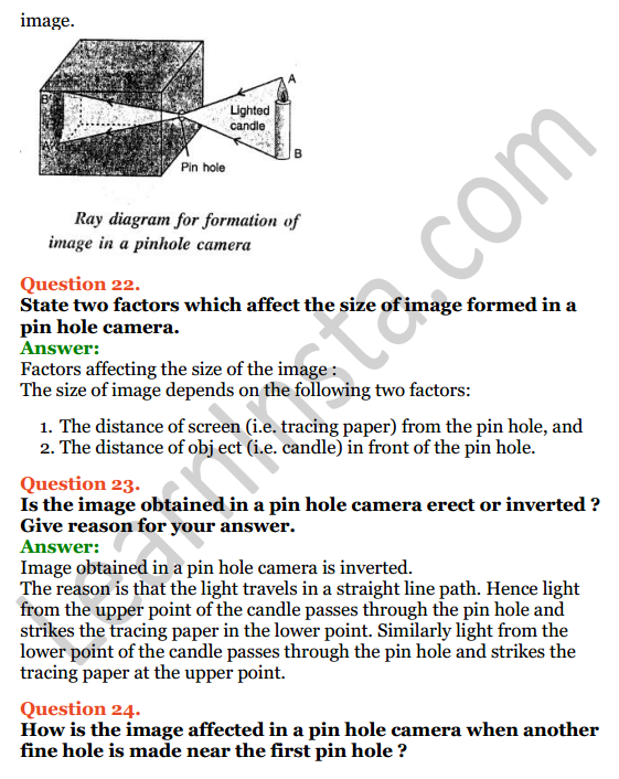 Selina Concise Physics Class 6 ICSE Solutions Chapter 5 Light 11