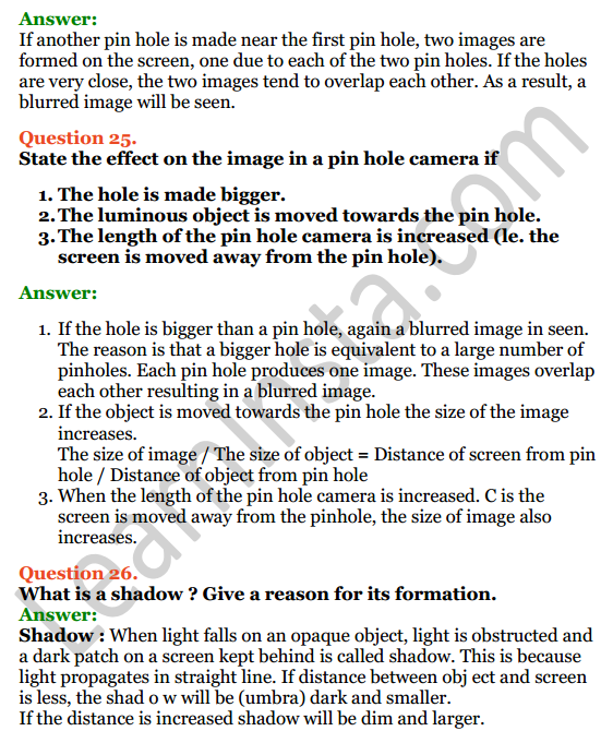 Selina Concise Physics Class 6 ICSE Solutions Chapter 5 Light 12