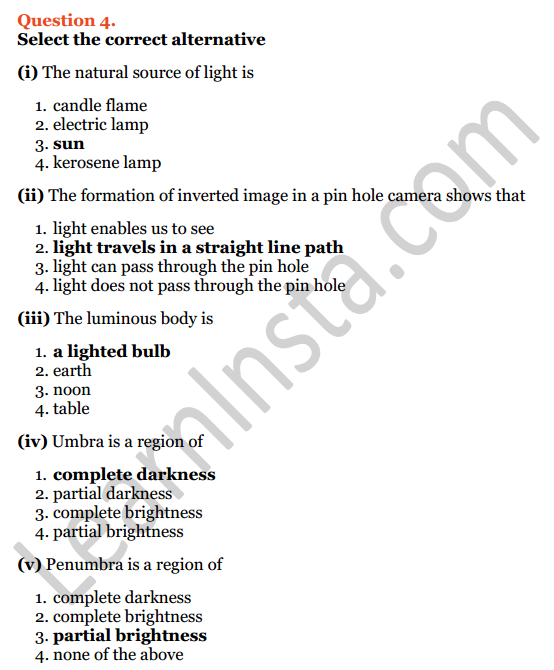 Selina Concise Physics Class 6 ICSE Solutions Chapter 5 Light 3