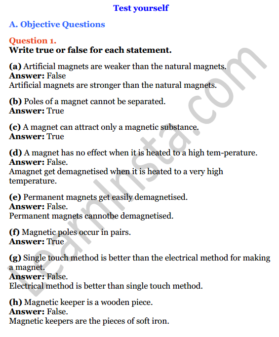 Selina Concise Physics Class 6 ICSE Solutions Chapter 6 Magnetism 1