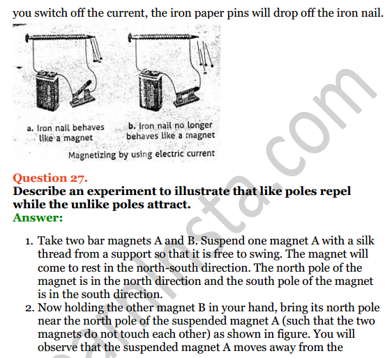 Selina Concise Physics Class 6 ICSE Solutions Chapter 6 Magnetism 14