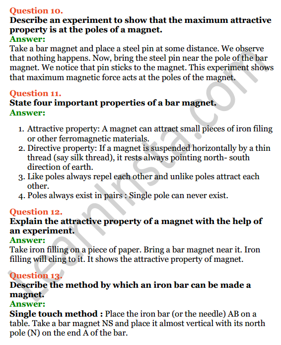 Selina Concise Physics Class 6 ICSE Solutions Chapter 6 Magnetism 7