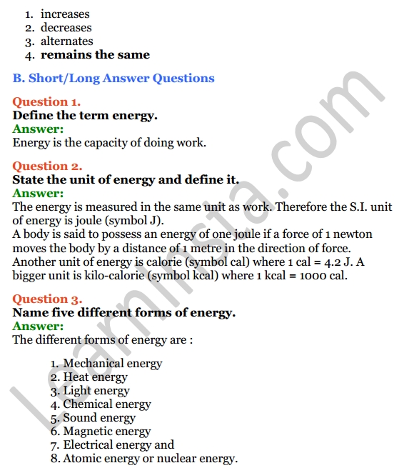 Selina Concise Physics Class 7 ICSE Solutions Chapter 3 Energy 4