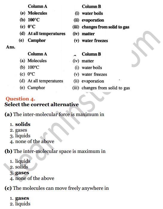 Selina Concise Physics Class 8 ICSE Solutions Chapter 1 Matter 3