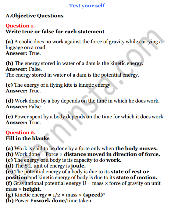 Selina Concise Physics Class 8 ICSE Solutions Chapter 4 Energy 1