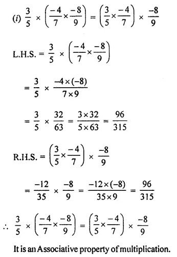 ML Aggarwal Class 8 Solutions for ICSE Maths Chapter 1 Rational Numbers Ex 1.3 7