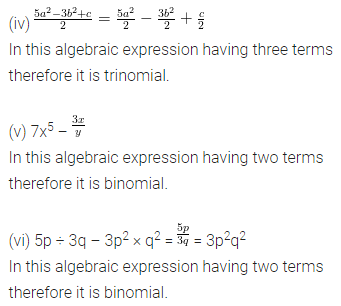 ML Aggarwal Class 8 Solutions for ICSE Maths Chapter 10 Algebraic Expressions and Identities Ex 10.1 3