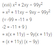 ML Aggarwal Class 8 Solutions for ICSE Maths Chapter 11 Factorisation Check Your Progress 7
