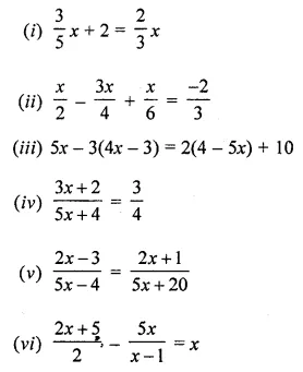 ML Aggarwal Class 8 Solutions for ICSE Maths Chapter 12 Linear Equations and Inequalities in one Variable Check Your Progress 1