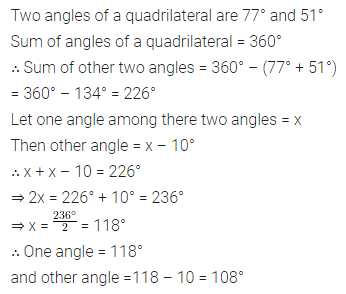 ML Aggarwal Class 8 Solutions for ICSE Maths Chapter 13 Understanding Quadrilaterals Check Your Progress 3
