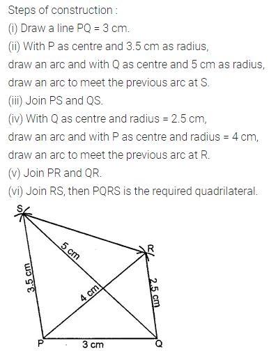 ML Aggarwal Class 8 Solutions for ICSE Maths Chapter 14 Constructions of Quadrilaterals Check Your Progress 4