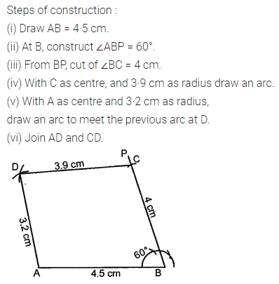 ML Aggarwal Class 8 Solutions for ICSE Maths Chapter 14 Constructions of Quadrilaterals Ex 14.1 10