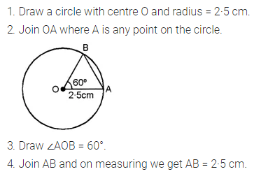 ML Aggarwal Class 8 Solutions for ICSE Maths Chapter 15 Circle 1