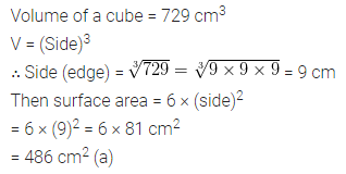 ML Aggarwal Class 8 Solutions for ICSE Maths Chapter 18 Mensuration Objective Type Questions 12