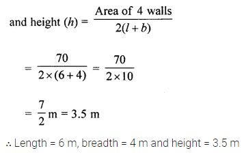 ML Aggarwal Class 8 Solutions for ICSE Maths Chapter 18 Mensuration Objective Type Questions 21