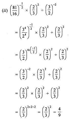 ML Aggarwal Class 8 Solutions for ICSE Maths Chapter 2 Exponents and Powers Check Your Progress 9