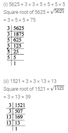 ML Aggarwal Class 8 Solutions for ICSE Maths Chapter 3 Squares and Square Roots Check Your Progress 10