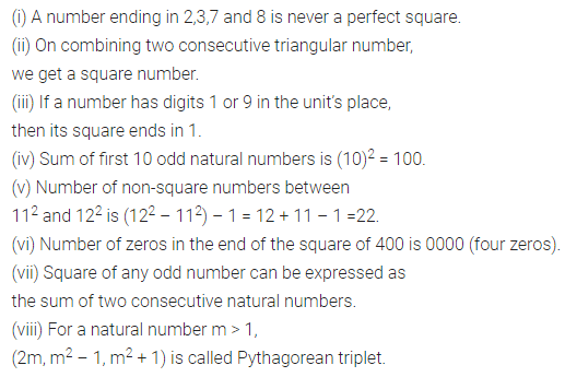 ML Aggarwal Class 8 Solutions for ICSE Maths Chapter 3 Squares and Square Roots Objective Type Questions 1