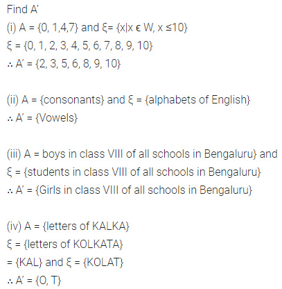 ML Aggarwal Class 8 Solutions for ICSE Maths Chapter 6 Operation on sets Venn Diagrams Ex 6.1 2