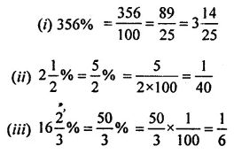 ML Aggarwal Class 8 Solutions for ICSE Maths Chapter 7 Percentage Ex 7.1 1