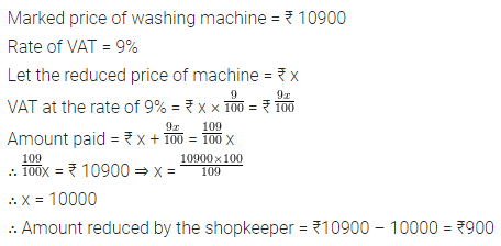 ML Aggarwal Class 8 Solutions for ICSE Maths Chapter 7 Percentage Ex 7.4 8