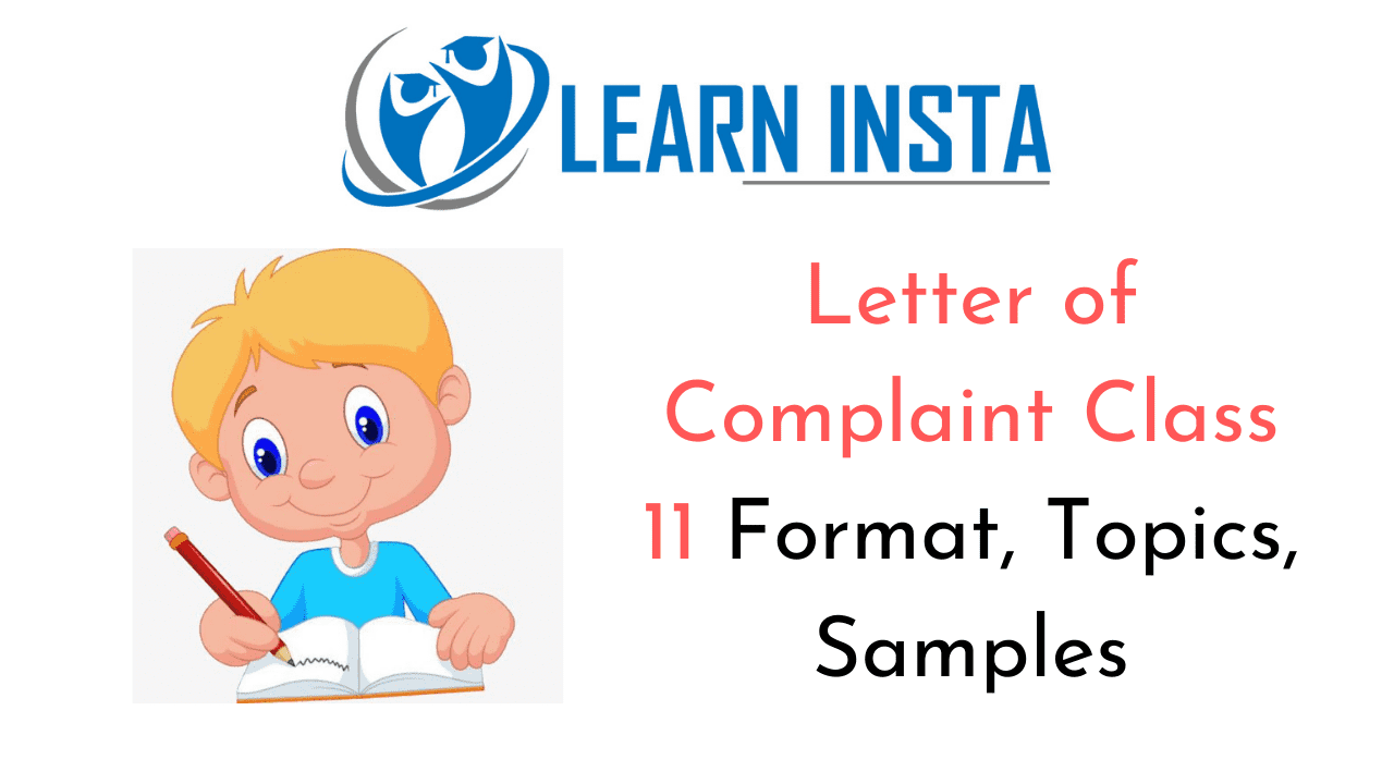 Letter Of Complaint Class 11