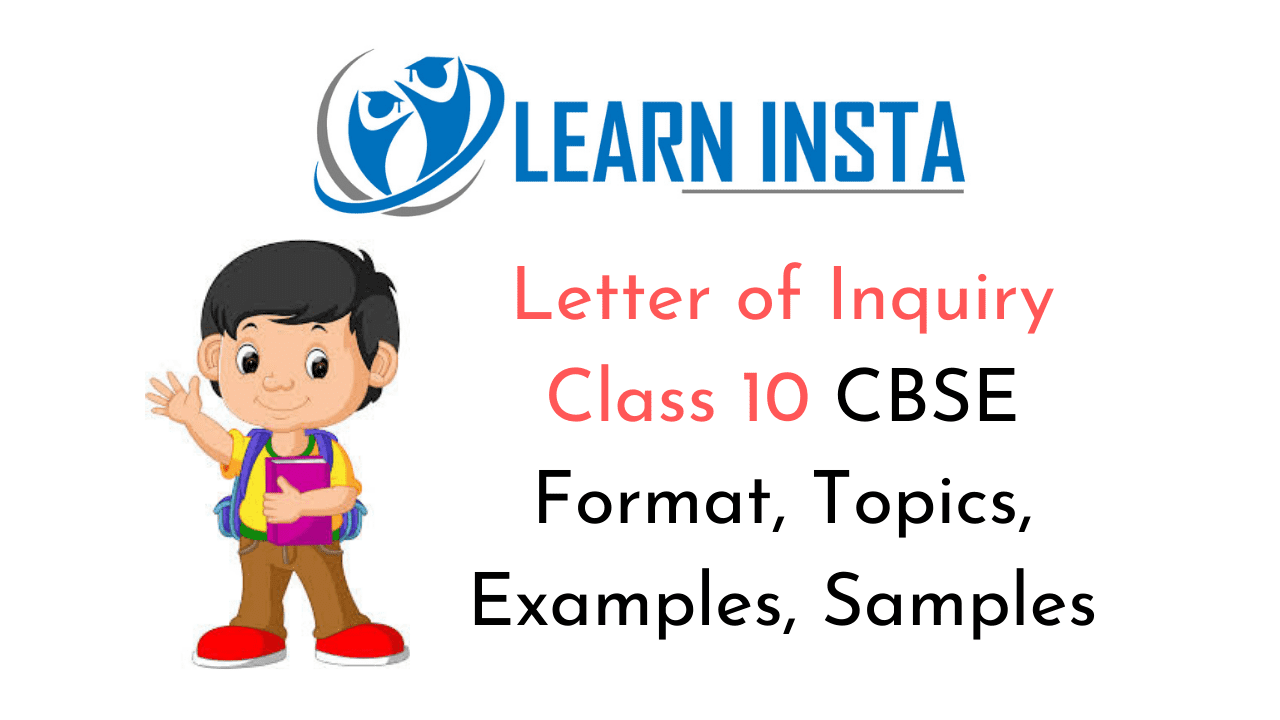 Letter Of Enquiry Class 10