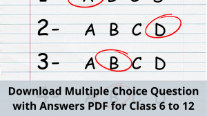 MCQ Questions With Answers For Class 12, 11, 10, 9, 8, 7, 6, 5, 4, 3, 2 ...