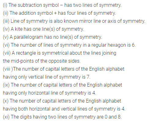 ML Aggarwal Class 6 Solutions for ICSE Maths Chapter 12 Symmetry Objective Type Questions 1