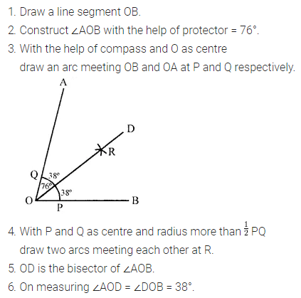 ML Aggarwal Class 6 Solutions for ICSE Maths Chapter 13 Practical Geometry Check Your Progress 4