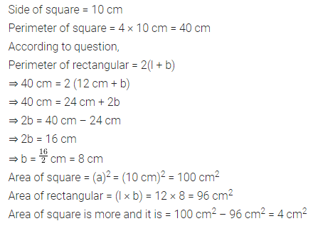 ML Aggarwal Class 6 Solutions for ICSE Maths Chapter 14 Mensuration Check Your Progress 5