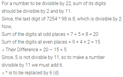ML Aggarwal Class 6 Solutions for ICSE Maths Chapter 4 Playing with Numbers Objective Type Questions 23
