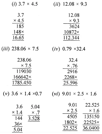 ML Aggarwal Class 6 Solutions for ICSE Maths Chapter 7 Decimals Ex 7.4 1