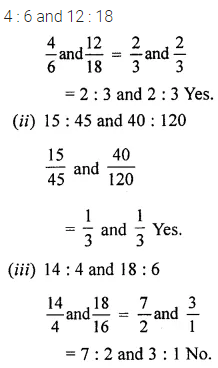 ML Aggarwal Class 6 Solutions for ICSE Maths Chapter 8 Ratio and Proportion Ex 8.2 1