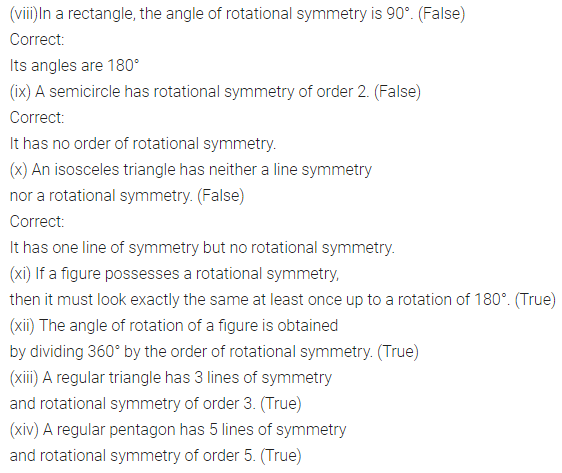 ML Aggarwal Class 7 Solutions for ICSE Maths Chapter 14 Symmetry Objective Type Questions 3