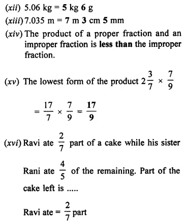 ML Aggarwal Class 7 Solutions for ICSE Maths Chapter 2 Fractions and Decimals Objective Type Questions 3