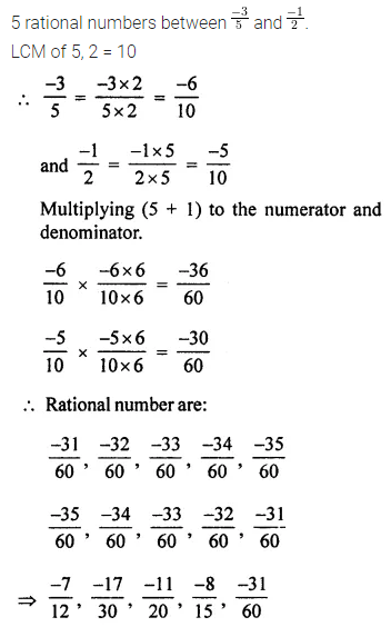 ML Aggarwal Class 7 Solutions for ICSE Maths Chapter 3 Rational Numbers Check Your Progress 13